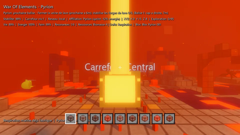 Capture de Pyrion avec terrain rocheux et lave